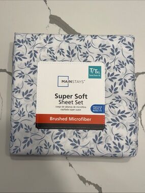 Mainstays Super Soft Brushed Microfiber Sheet Set Twin/Twin XL NEW
